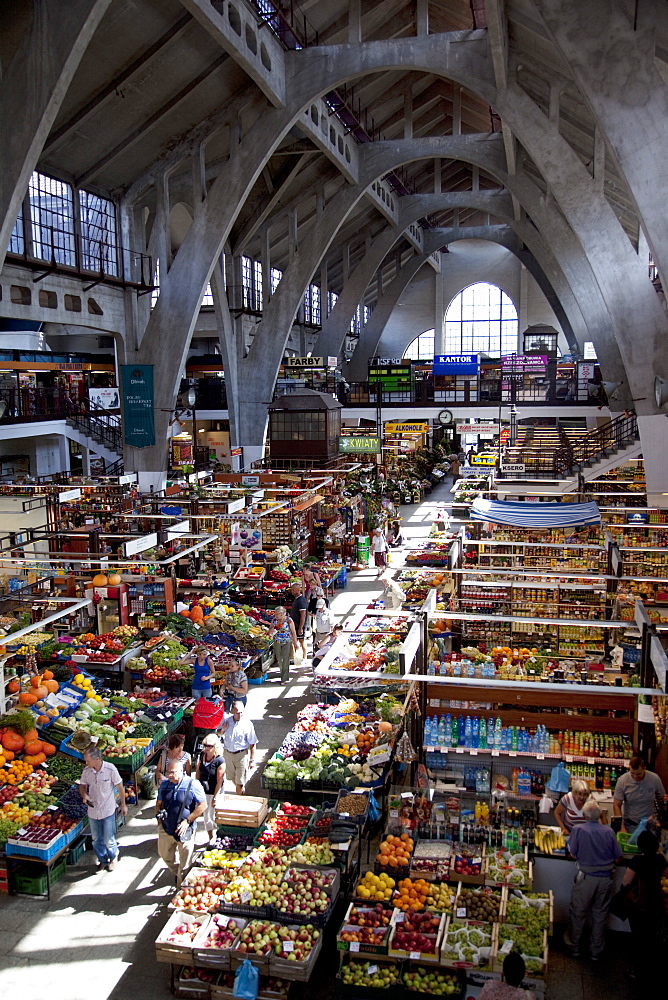 Indoor market, Old Town, Wroclaw, Silesia, Poland, Europe