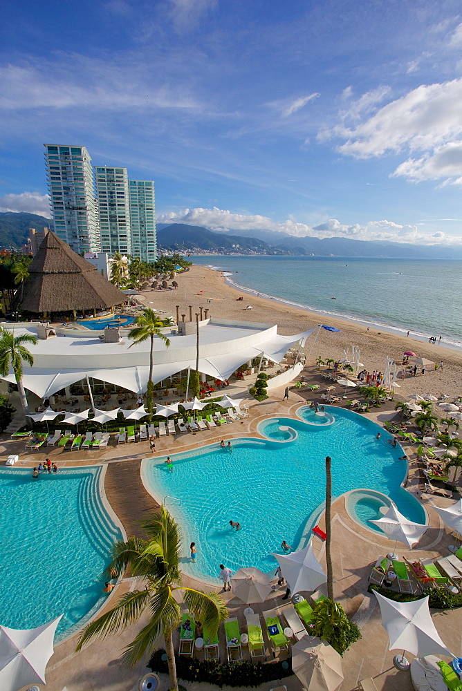 Hotel scene, Puerto Vallarta, Jalisco, Mexico, North America