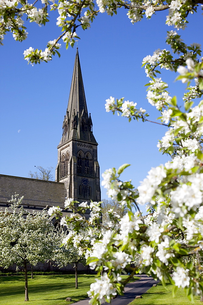 Edensor Parish Church, Chatsworth Estate, Derbyshire, England, United Kingdom, Europe