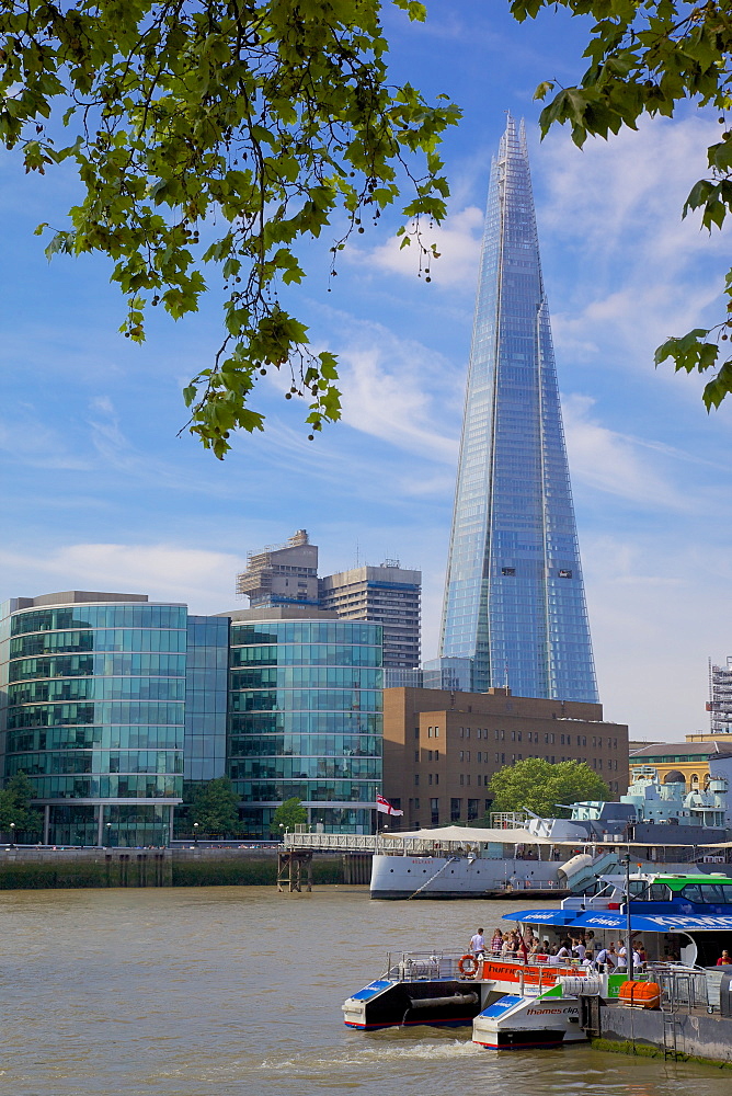 View of The Shard from the Embankment, London, England, United Kingdom, Europe