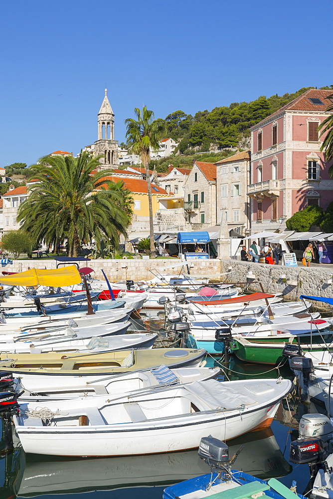 Harbour Boats, Hvar, Hvar Island, Dalmatia, Croatia, Europe