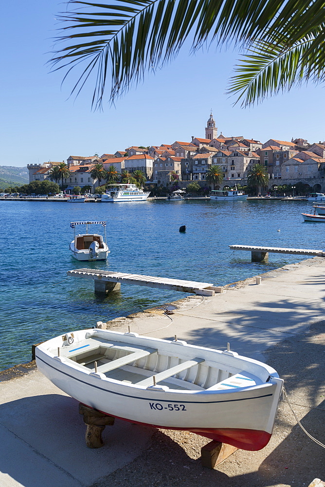 View of Korcula Town, Korcula, Dalmatia, Croatia, Europe