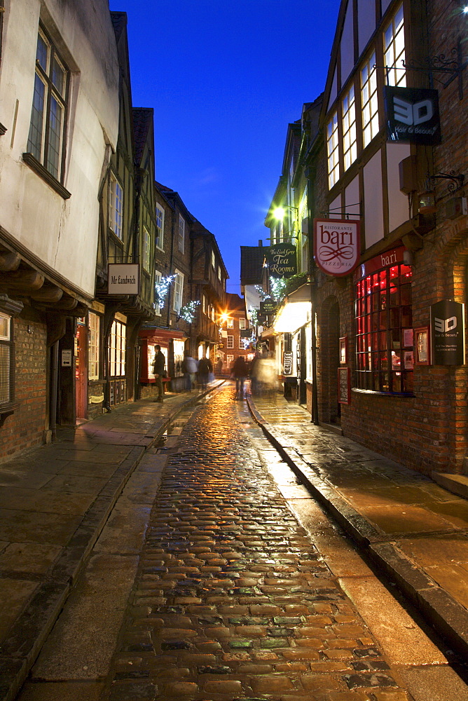 The Shambles at Christmas, York, Yorkshire, England, United Kingdom, Europe