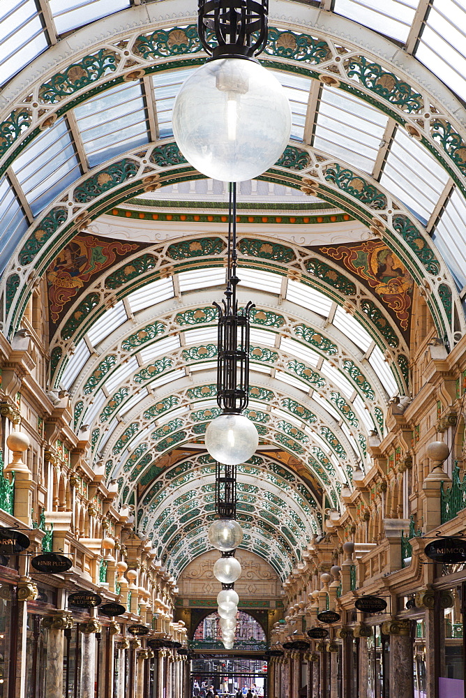 The County Arcade in the Victoria Quarter, Leeds, West Yorkshire, Yorkshire, England, United Kingdom, Europe