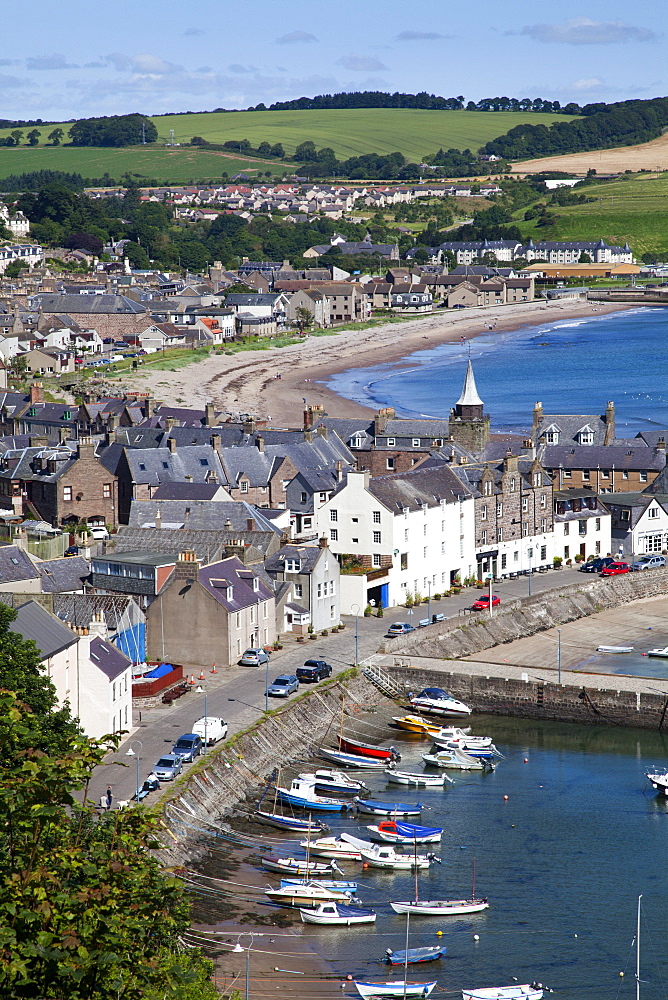 Stonehaven Harbour from Harbour View, Stonehaven, Aberdeenshire, Scotland, United Kingdom, Europe