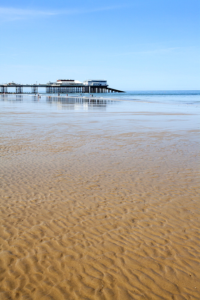 Sand ripples at Cromer Pier, Cromer, Norfolk, England, United Kingdom, Europe