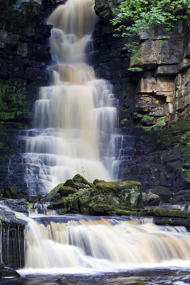 Mill Gill Force near Askrigg, Wensleydale, North Yorkshire, Yorkshire, England, United Kingdom, Europe