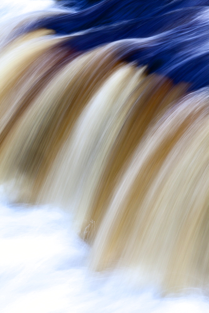 Abstract impression of Upper Aysgarth Falls, Wensleydale, North Yorkshire, England, United Kingdom, Europe 