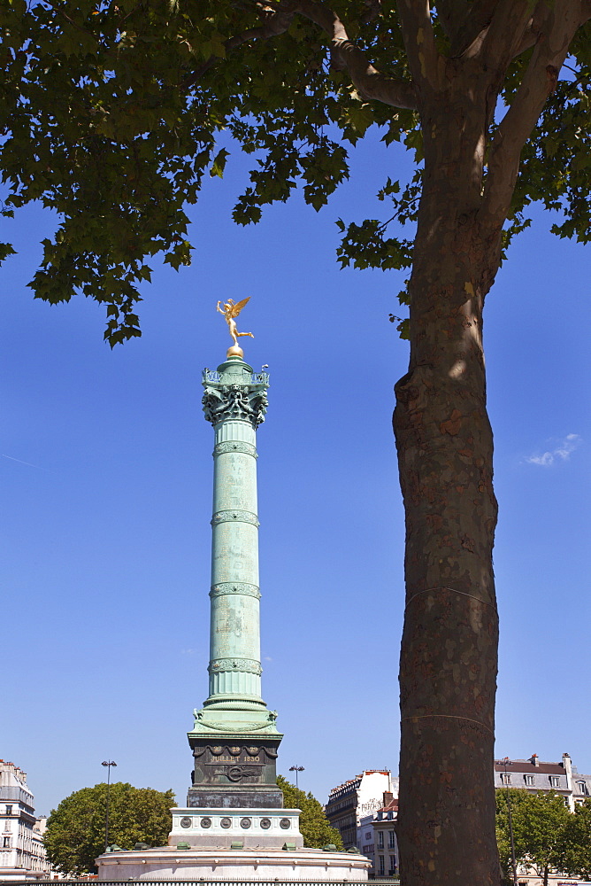 The July Column in Place de la Bastille, Paris, France, Europe