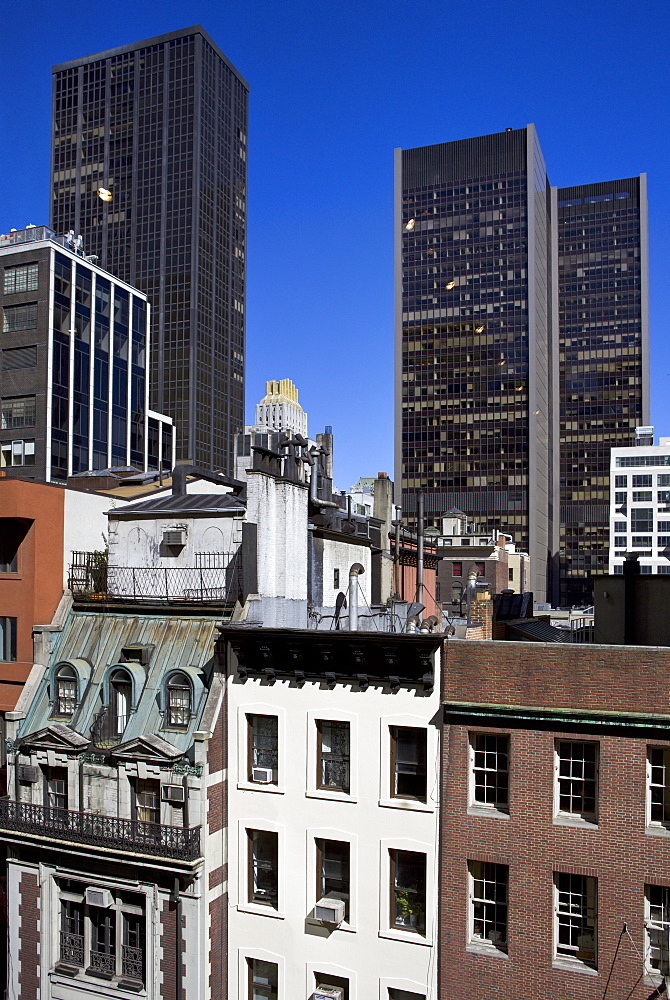 Diverse architectural styles in Manhattan, New York City, New York, United States of America, North America