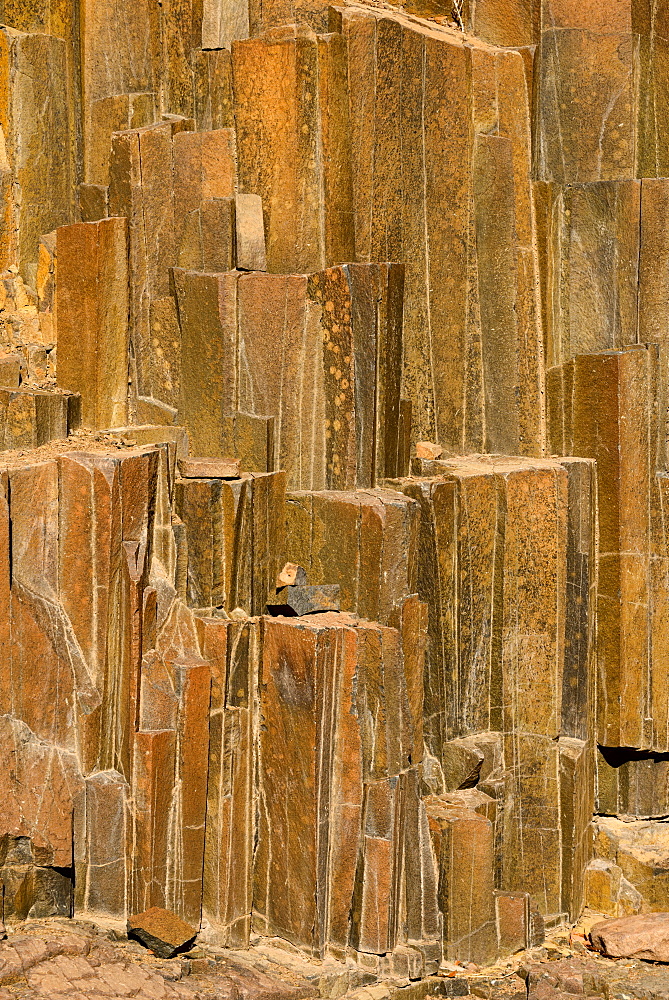 A geological formation of dolomite located near Twyfelfontein, Namibia, Africa