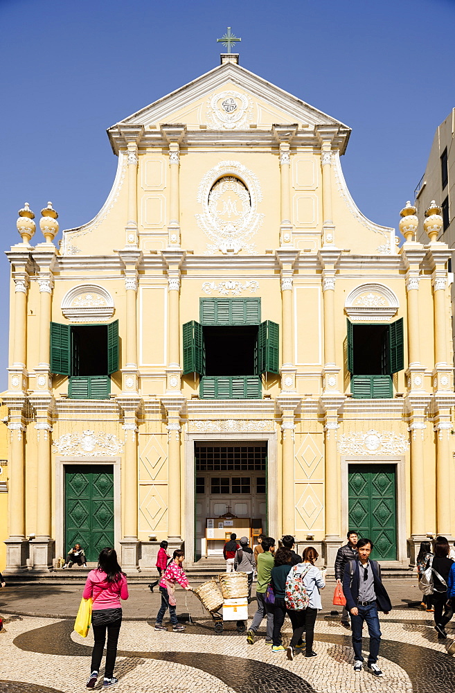 Facade of St. Paul's Cathedral, Macau, China, Asia