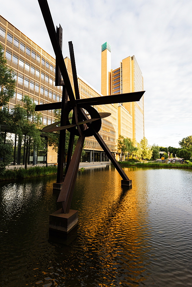 Exterior of Daimler complex at sunset, Potsdamer Platz, Berlin, Germany, Europe