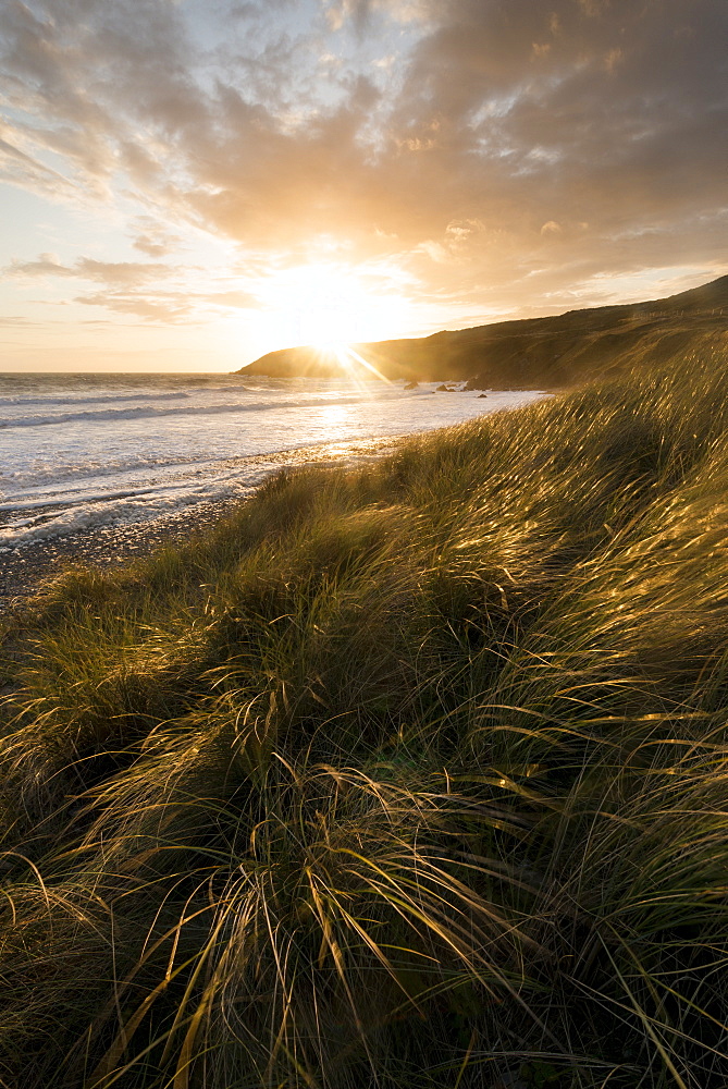 Sunset over The Pembrokeshire Coast National Park, Wales, United Kingdom, Europe