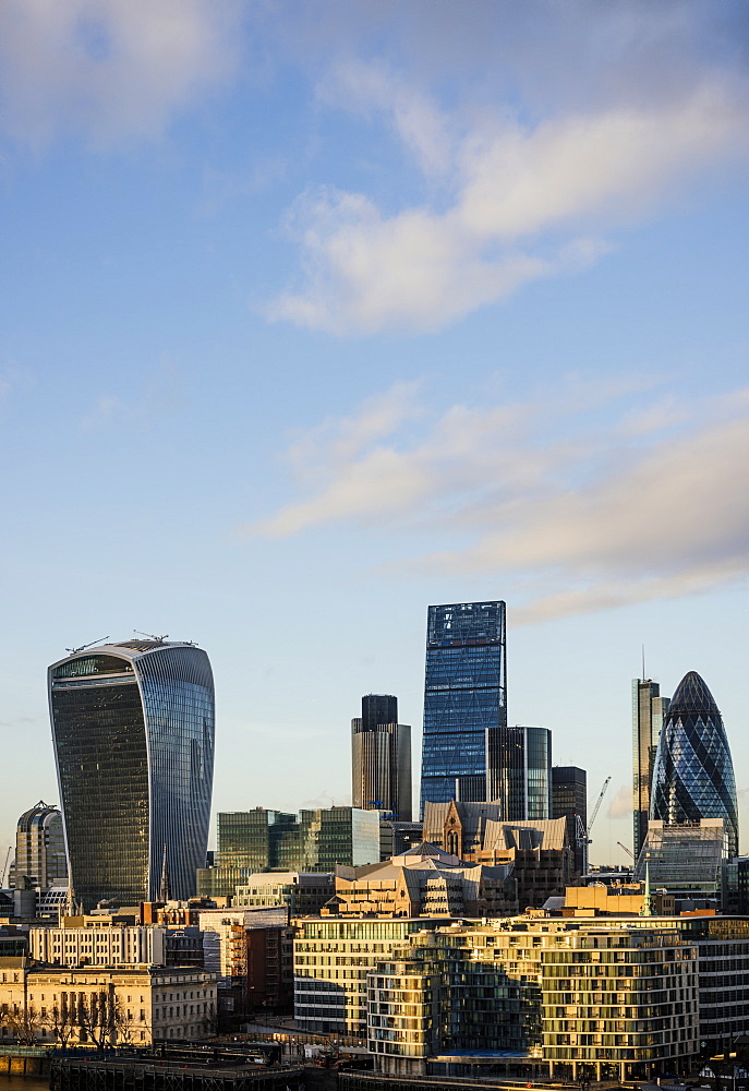 View from City Hall rooftop over London skyline, London, England, United Kingdom, Europe