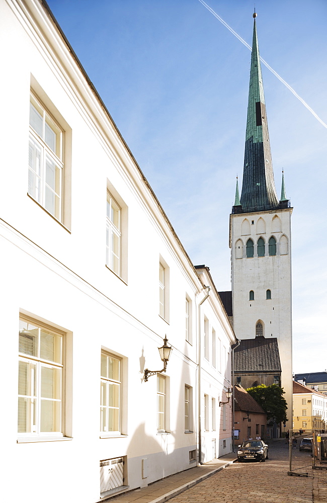 Exterior of St. Olaf's church, Old Town, UNESCO World Heritage Site, Tallinn, Estonia, Europe