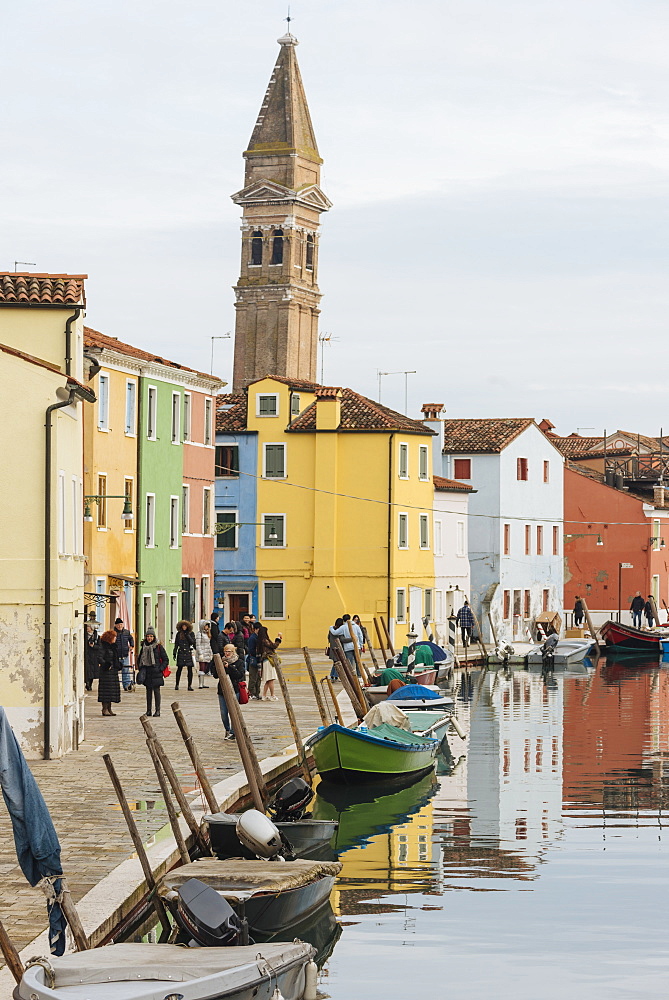 Canal, Burano, Venice, UNESCO World Heritage Site, Veneto Province, Italy, Europe