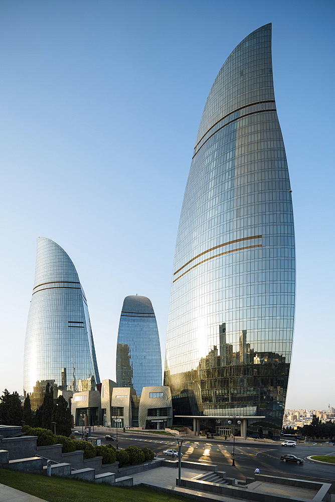 Flame Towers, Baku, Azerbaijan, Central Asia, Asia