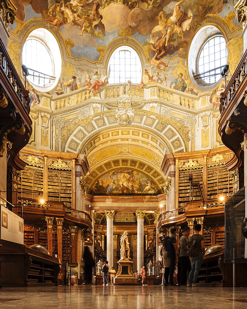 Interior of The Austrian National Library, Vienna, Austria, Europe