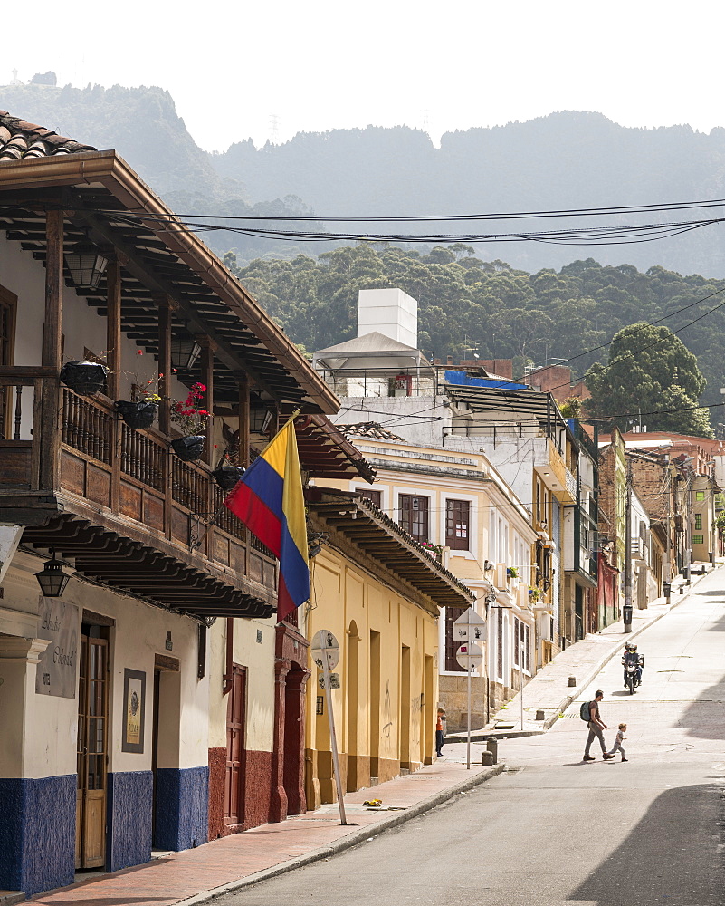 Street scene, La Candelaria, Bogota, Cundinamarca, Colombia, South America