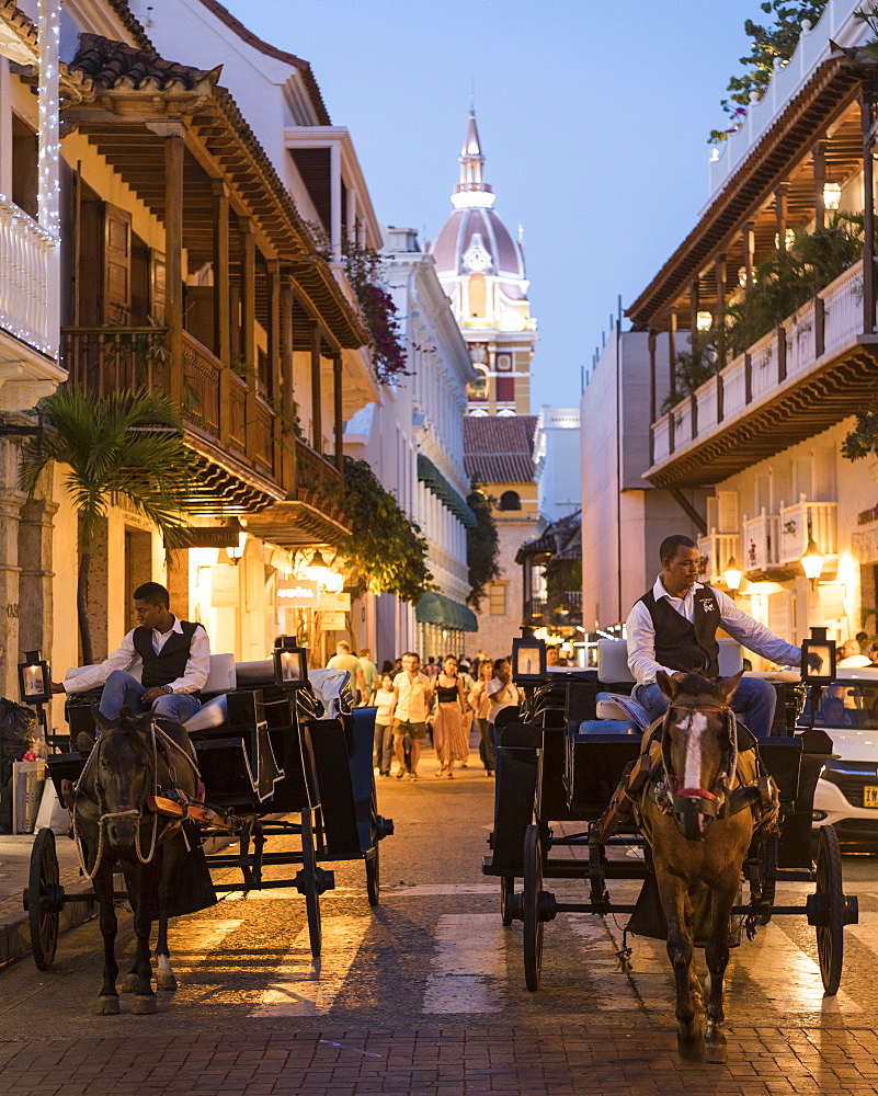 Carriages, Cartagena, Bolivar Department, Colombia, South America