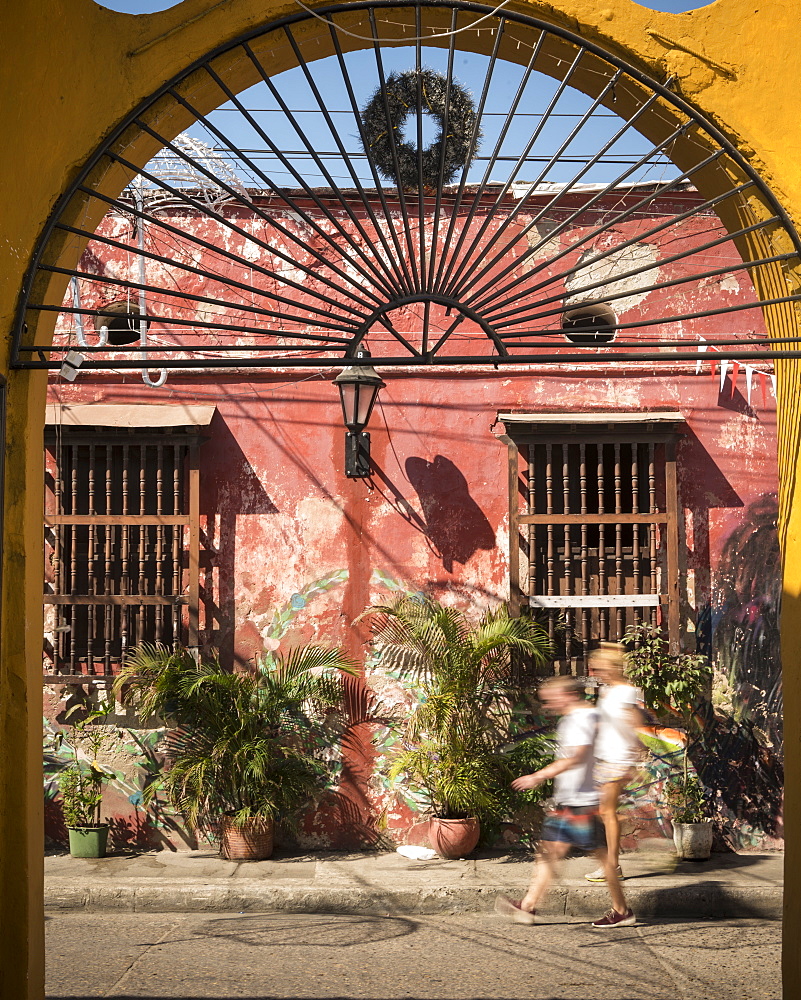 Street scene, Getsemani Barrio, Cartagena, Bolivar Department, Colombia, South America