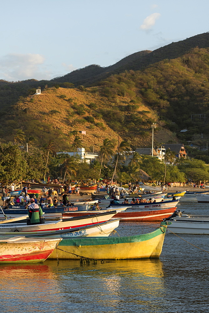 Fishing boats, Taganga, Magdalena Department, Caribbean, Colombia, South America