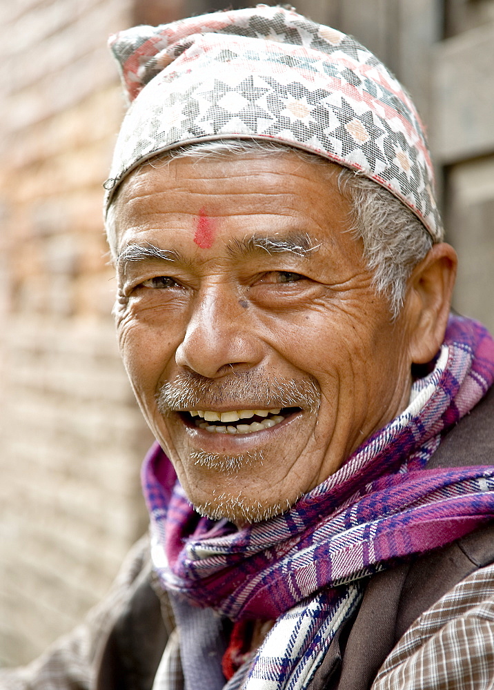 Portrait of Krishna Bharadhe, Bhaktapur, Nepal, Asia