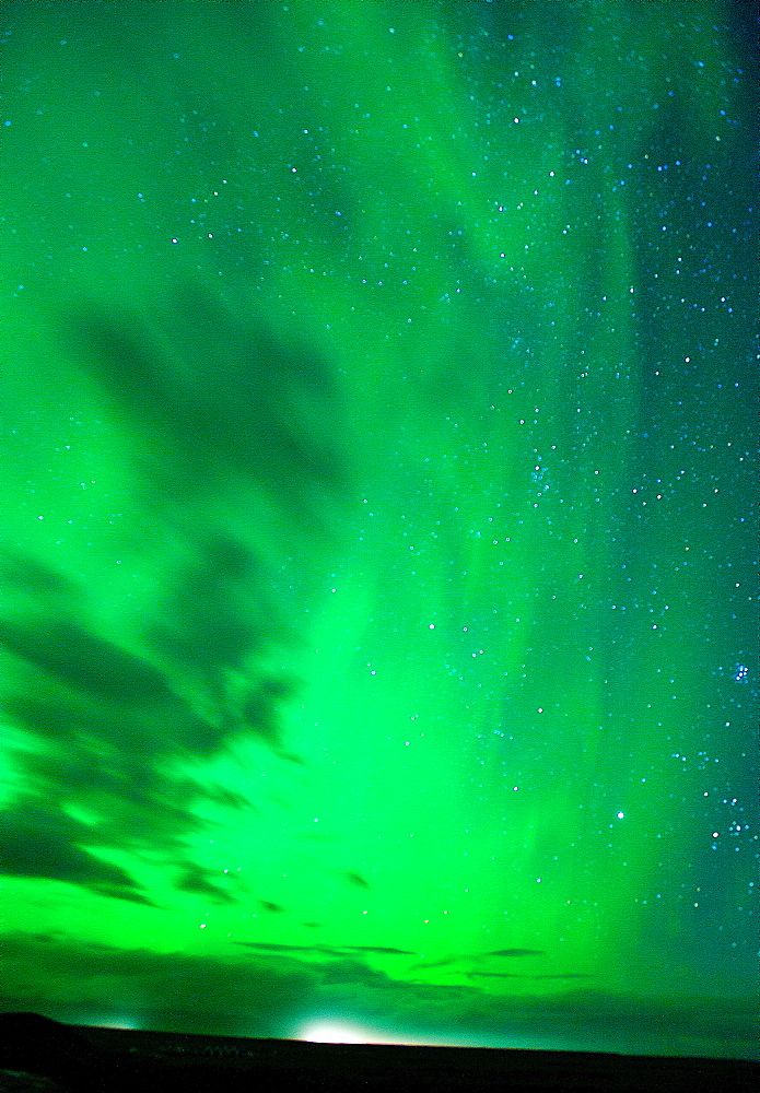 The Northern Lights (Aurora Borealis), Jokulsarlon, South Iceland, Polar Regions 