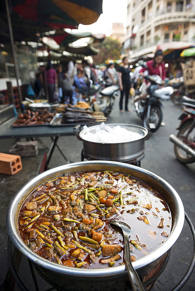 Food market, Phnom Penh, Cambodia, Indochina, Southeast Asia, Asia 