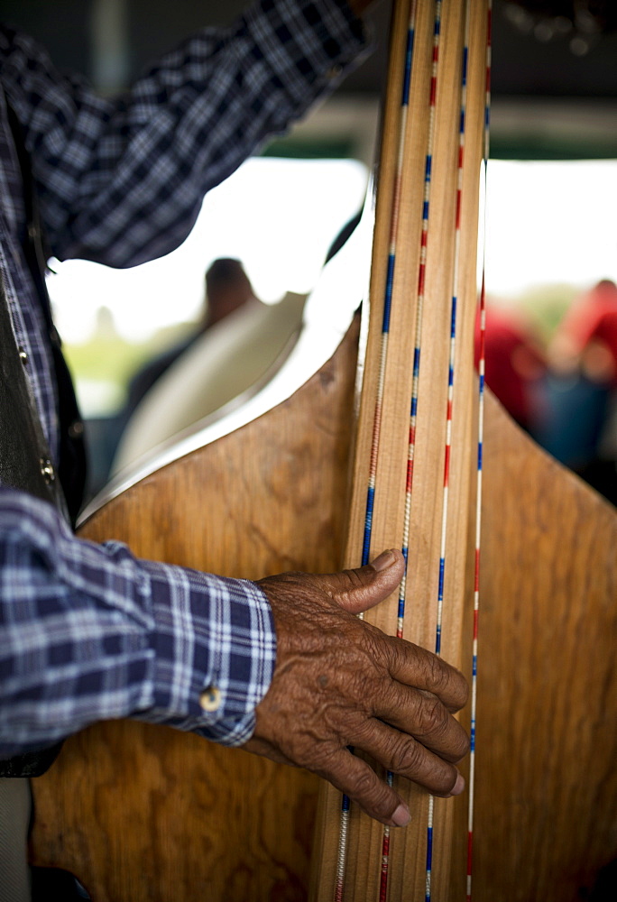 Musicians on boat to Isla Janitzio, Michoacan, Mexico, North America