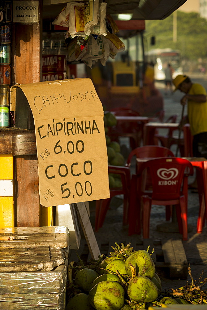 Copacabana Beach at dawn, Rio de Janeiro, Brazil, South America