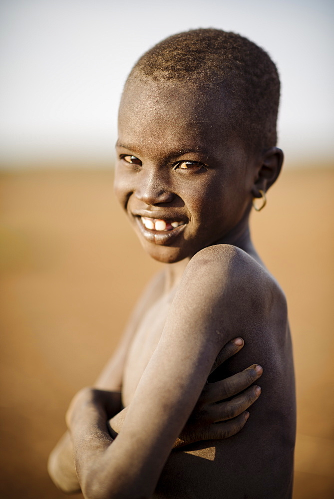 Portrait of Longiro, Dassanech Tribe, Salany Village, Omorate, Omo Valley, Ethiopia, Africa