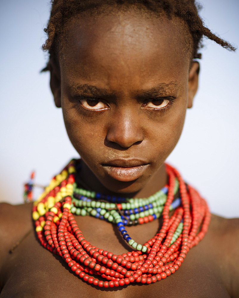 Portrait of Guortale, Dassanech Tribe, Salany Village, Omorate, Omo Valley, Ethiopia, Africa