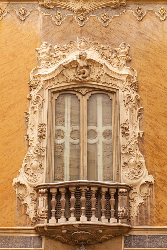 Rococo style architecture on the National Ceramics Museum in Valencia, Spain, Europe