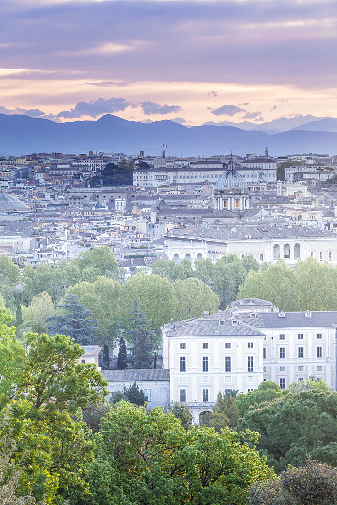 The view over the rooftops of Rome from Gianicolo.