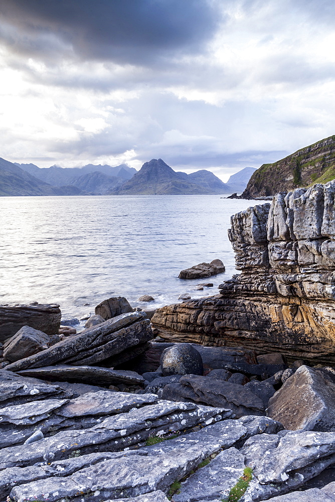 Loch Scavaig and the Cuillin Hills on the Isle of Skye, Inner Hebrides, Scotland, United Kingdom, Europe