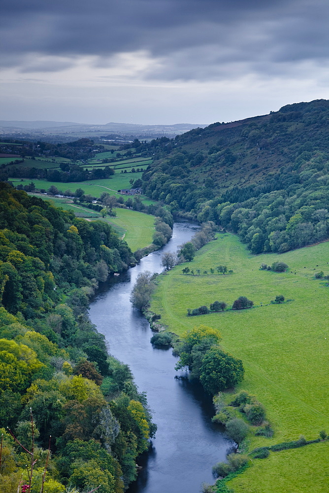 Looking down on the River Wye from Symonds Yat rock, Herefordshire, England, United Kingdom, Europe