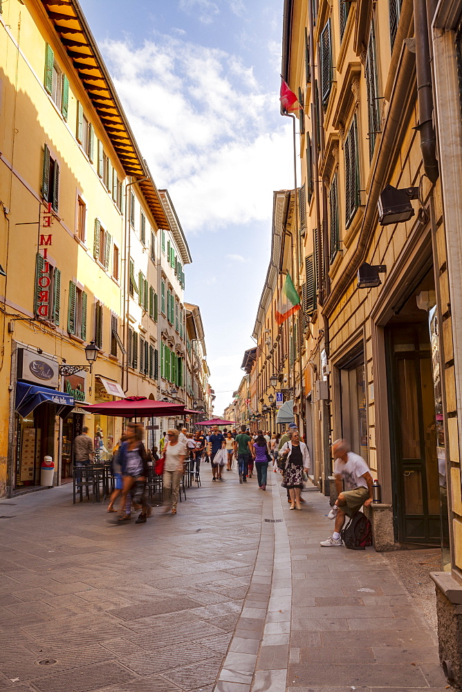 Corso Italia in the historic centre of Pisa, Tuscany, Italy, Europe