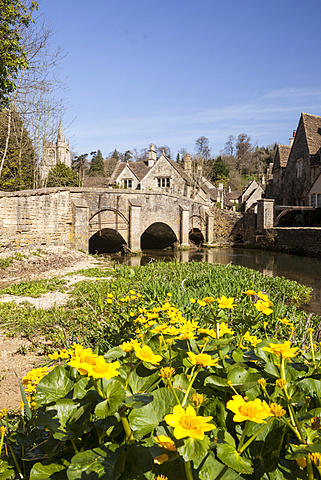 The beautiful Wiltshire village of Castle Combe, Wiltshire, England, United Kingdom, Europe