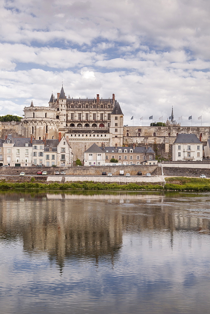 The chateau of Amboise and its town below, Indre et Loire, France, Europe