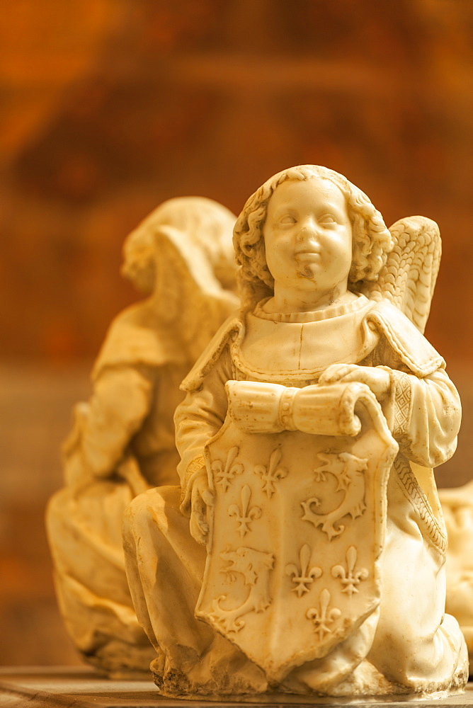 Beautiful carvings adorning the tomb of the Children of France (Tombeau des Enfants de France) in Saint Gatien cathedral, Tours, Indre et Loire, Centre, France, Europe