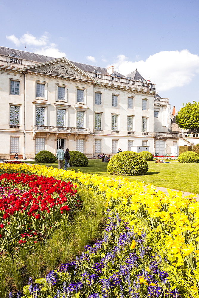 The gardens of the Musee des Beaux Arts (Museum of Fine Arts) in Tours, Indre-et-Loire, France, Europe