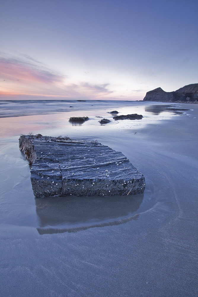 The Strangles beach on the north Cornwall coastline at sunset, Cornwall, England, United Kingdom, Europe