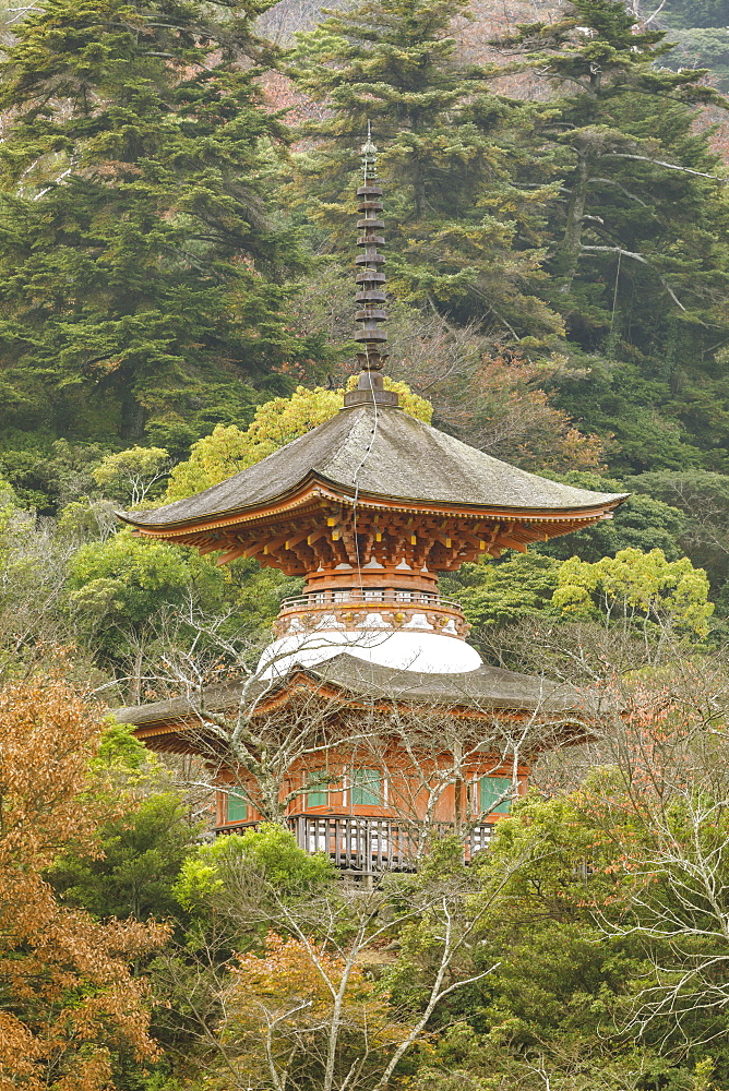 Tahoto Pagoda, Shinto shrine, Miyajima, Hiroshima Prefecture, Japan, Asia