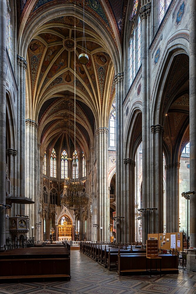 The interior of Votivkirche Church in Vienna, Austria, Europe