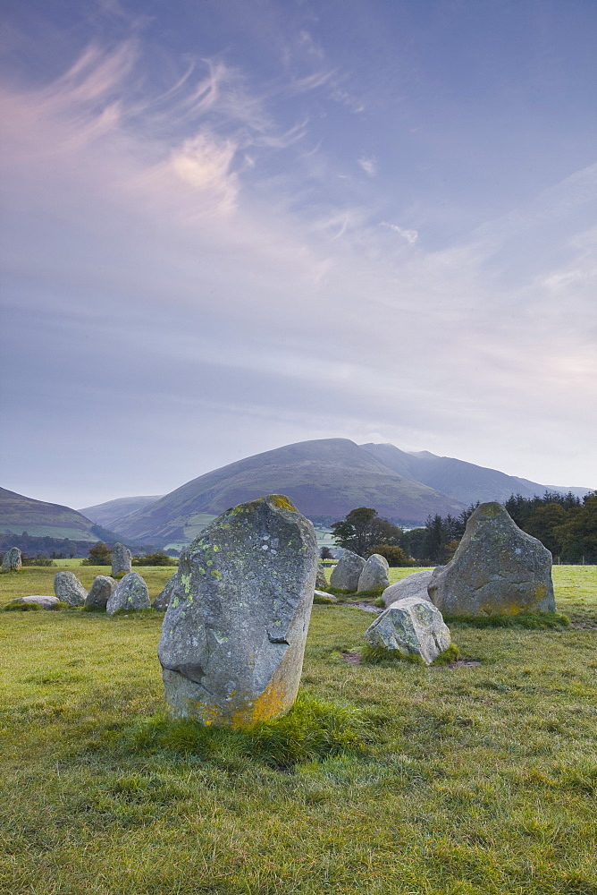 Castlerigg stone circle in the Lake District National Park, Cumbria, England, United Kingdom, Europe