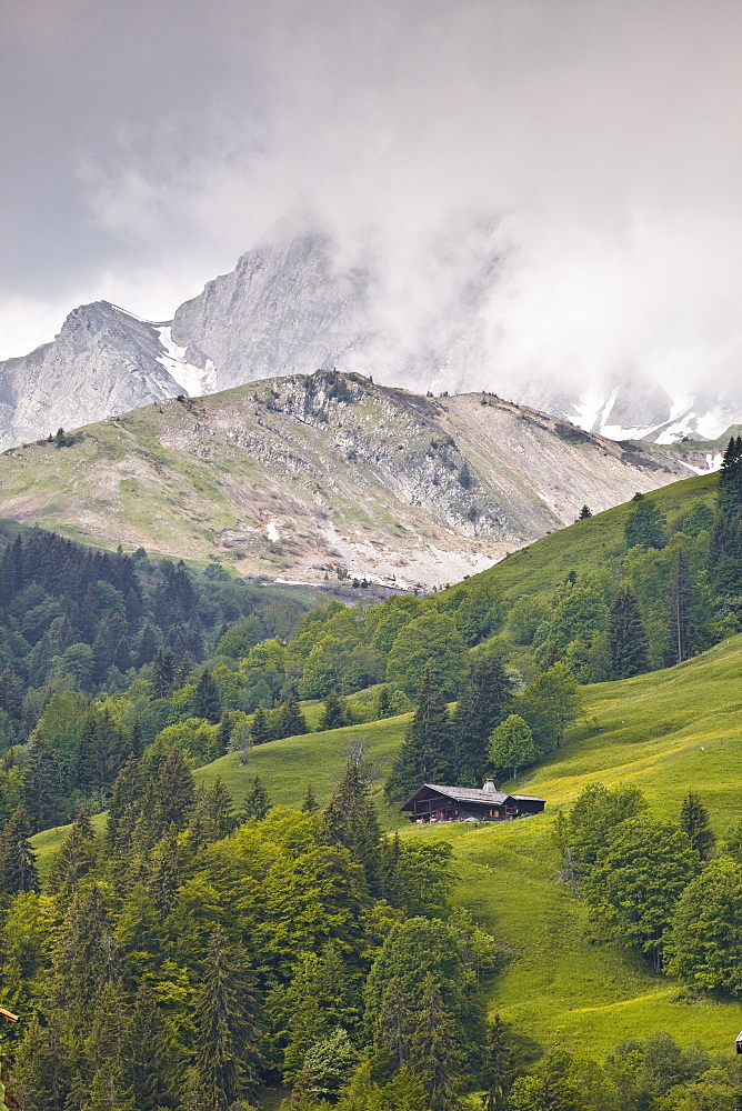 A typical house in the mountains, Haute-Savoie, France, Europe