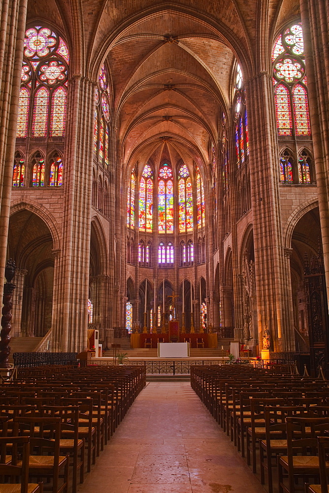 The interior of Saint Denis basilica in Paris, France, Europe 