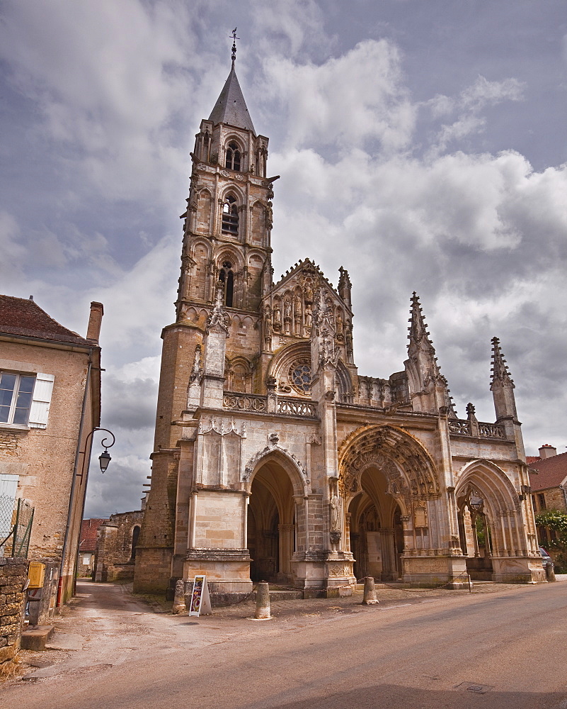 The beautiful gothic architecture of the church of Notre Dame, Saint Pere, Yonne, Burgundy, France, Europe 